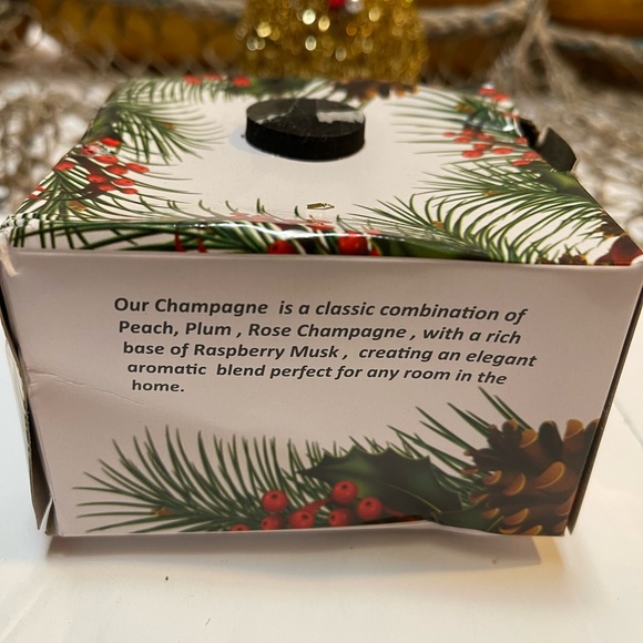 San Miguel Holiday Champagne Scented Oil Decorative Diffuser Set Chirstmas NIB - Picture 6 of 8